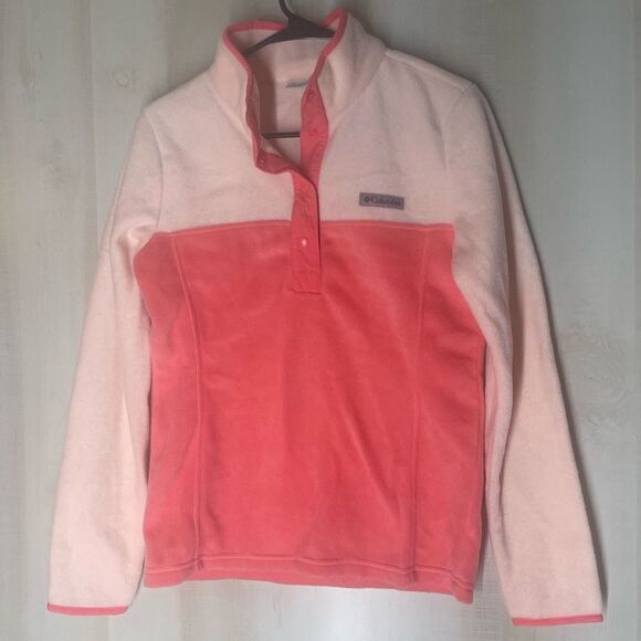 Columbia Women's‎ Benton Springs Half Snap Pull Over Coral, size small - Picture 1 of 10